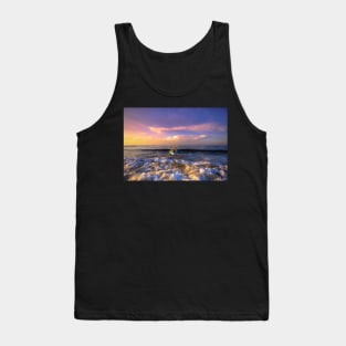 TWO FISHERMEN GOING OUT TO SEA AT DUSK DESIGN Tank Top